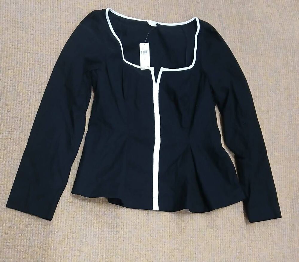 Mave anthropologie womens xl square neck black top cinched waist flare shirt